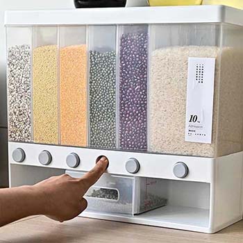 Kitchen Storage Box ( 6-Grid Dry Food Dispenser