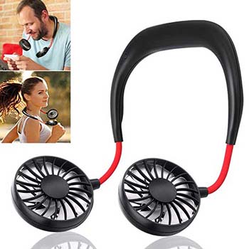 USB Rechargeable Neckband Neck Fan