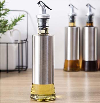 Stainless Steel Glass Oil Dispenser Bottle 500ml