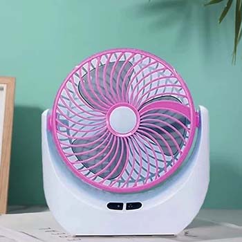 JY Super lithium rechargeable mini table fan with LED light JY-1880